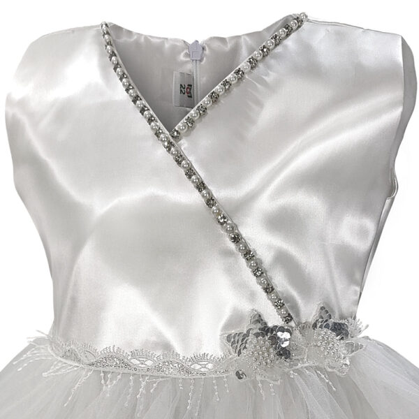Party Princess White Dress For Girls - Image 2