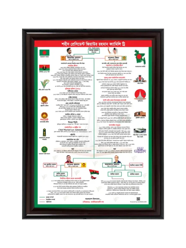 BNP ফ্যামিলি ট্রি 11x16.5 inch Coffee matte Frame