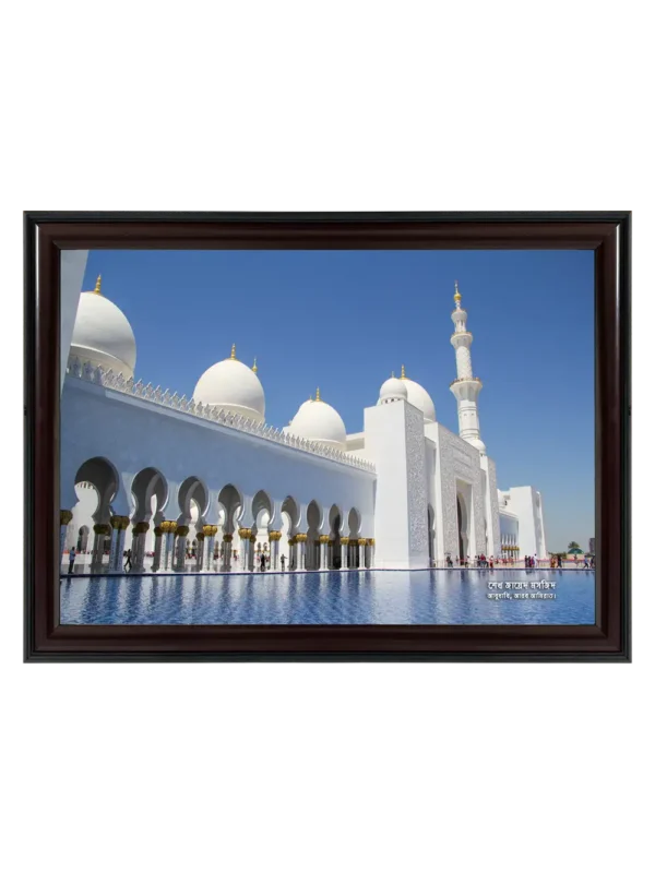 শেখ জায়েদ মসজিদ  11x16.5 inch Coffee matte Frame