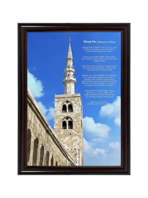 উমাইয়া মসজিদের মিনার 11x16.5 inch Coffee matte Frame