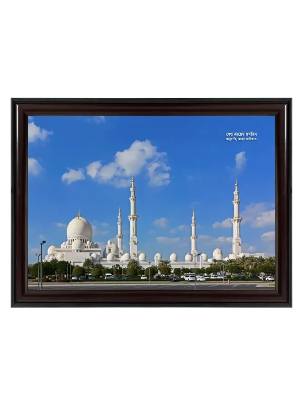 শেখ জায়েদ মসজিদ 11x16.5 inch Coffee matte Frame