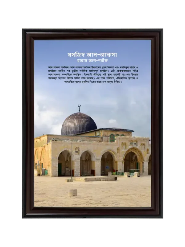 আল আকসা মসজিদ ভিউ 11x16.5 inch Coffee matte Frame