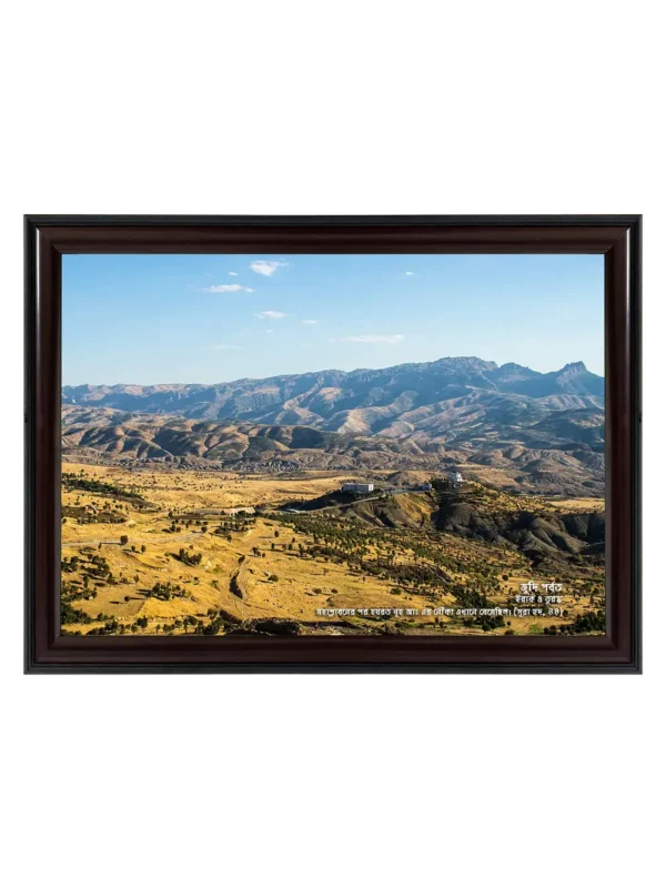 জুদি পাহাড় 11x16.5 inch Coffee matte Frame