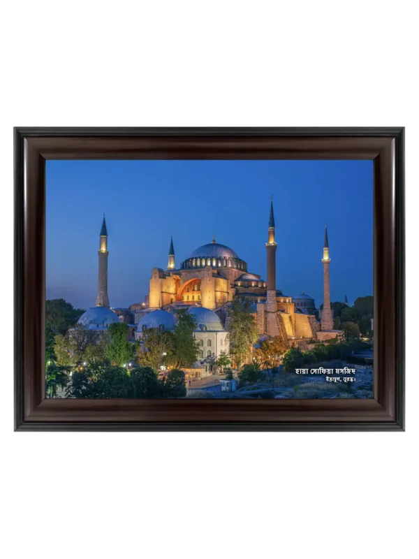 আয়া সোফিয়া Manzarasi  9x13 inch Coffee matte Frame