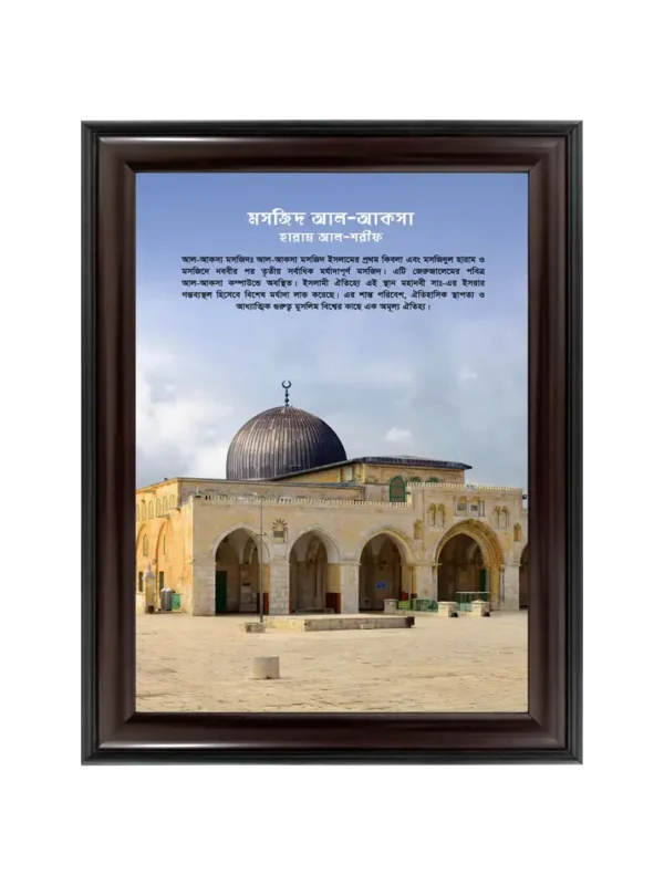 আল আকসা মসজিদ ভিউ 9x13 inch Coffee matte Frame