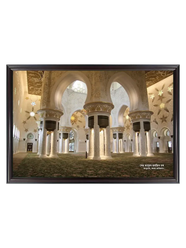 শেখ জায়েদ মসজিদ হল 23x33 inch Coffee matte Frame