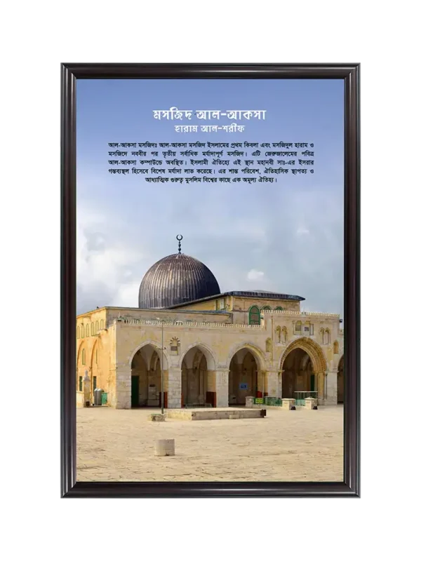 আল আকসা মসজিদ ভিউ 23x33 inch Coffee matte Frame