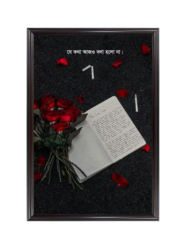 যে কথা বলা হলোনা 23x33 inch Coffee matte Frame
